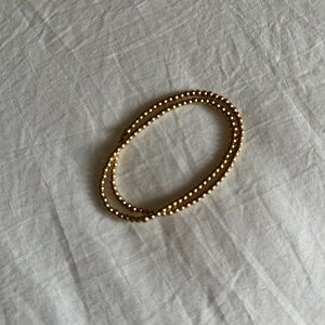 Gold Beaded Stretch Bracelet - Women Jewelry